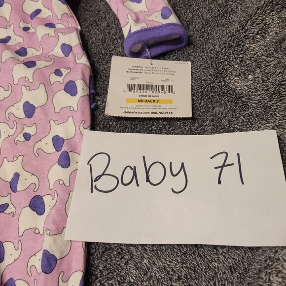 Baby Girl Footies Sleeper Pjs (NEW) - Picture 2 of 5
